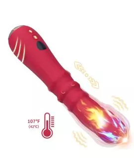 ARMONY - THERMO-EINSTELLBARER PUNKT-A-STIMULATOR-VIBRATOR-DILDO ROT