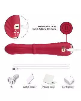 ARMONY - THERMO-EINSTELLBARER PUNKT-A-STIMULATOR-VIBRATOR-DILDO ROT
