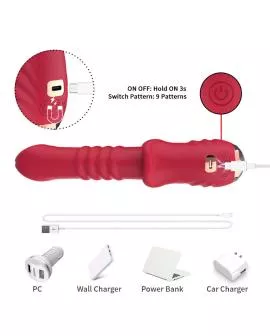 ARMONY - POINT A STIMULIERENDER VIBRATORDILDO ROT