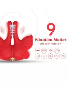 ARMONY - MAGNETISCHE NIPPELKLEMMEN MIT VIBRATION SCHMETTERLINGSFORM ROT