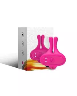 ARMONY - KANINCHENFORM VIBRATION MAGNETISCHE NIPPELKLEMMEN ROSA