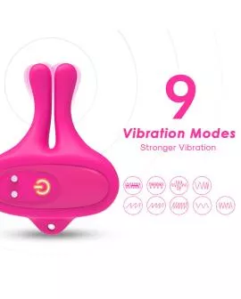 ARMONY - KANINCHENFORM VIBRATION MAGNETISCHE NIPPELKLEMMEN ROSA