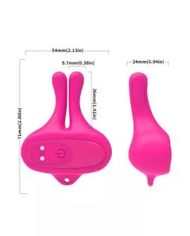 ARMONY - KANINCHENFORM VIBRATION MAGNETISCHE NIPPELKLEMMEN ROSA