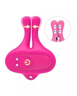 ARMONY - KANINCHENFORM VIBRATION MAGNETISCHE NIPPELKLEMMEN ROSA