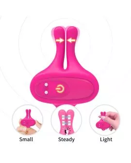 ARMONY - KANINCHENFORM VIBRATION MAGNETISCHE NIPPELKLEMMEN ROSA