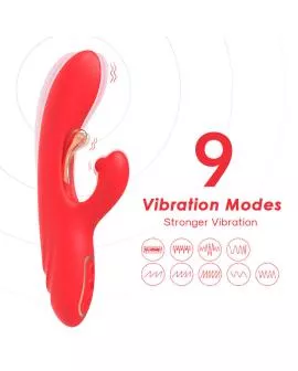 ARMONY - G-PUNKT- UND KLITORIS-STIMULATOR-VIBRATOR MIT OSZILLIERENDER ZUNGE ROT