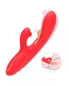 ARMONY - G-PUNKT- UND KLITORIS-STIMULATOR-VIBRATOR MIT OSZILLIERENDER ZUNGE ROT