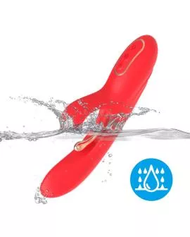 ARMONY - G-PUNKT- UND KLITORIS-STIMULATOR-VIBRATOR MIT OSZILLIERENDER ZUNGE ROT