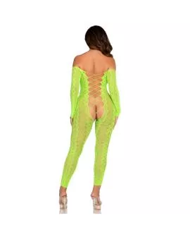 Leg Avenue - Body stocking Exotic Snake Lace Neon grün ohne Schritt
