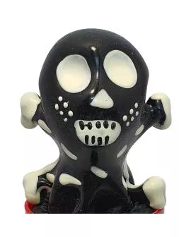 Condomerie - Handbemalte Totenkopf-Kondome Schwarz Modell 2