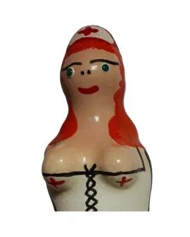 Condomerie - Handbemalte Kondome Krankenschwester Rothaarig