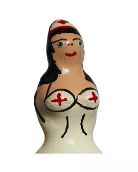 Condomerie - Handbemalte Krankenschwester Kondome Schwarz