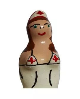 Condomerie - Handbemalte Kondome Krankenschwester Brünette