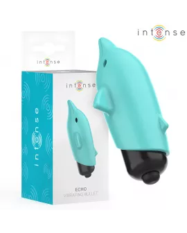 INTENSE - ECHO VIBRIERENDES BULLET DELPHIN BLAU 8 X 4,7 CM