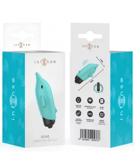 INTENSE - ECHO VIBRIERENDES BULLET DELPHIN BLAU 8 X 4,7 CM