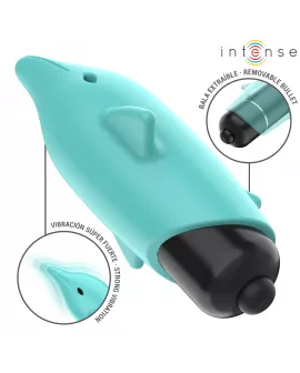 INTENSE - ECHO VIBRIERENDES BULLET DELPHIN BLAU 8 X 4,7 CM