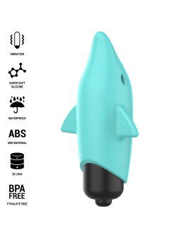Intense Echo Vibrierendes Bullet Delphin Blau - 8 x 4,7 cm