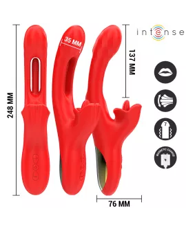 INTENSE - JESSICA MULTIFUNKTIONSVIBRATOR KLITORISSTIMULATION 24,8 CM ROT