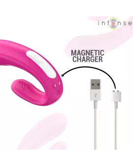 INTENSE - JANET DOPPELTER U-FÖRMIGER STIMULATOR UND VIBRATOR MIT FERNBEDIENUNG ROSA