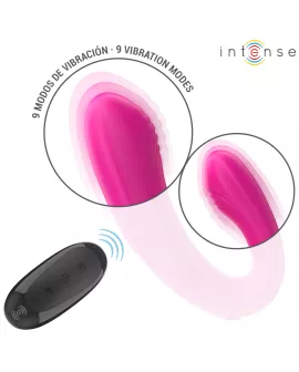 INTENSE - JANET DOPPELTER U-FÖRMIGER STIMULATOR UND VIBRATOR MIT FERNBEDIENUNG ROSA