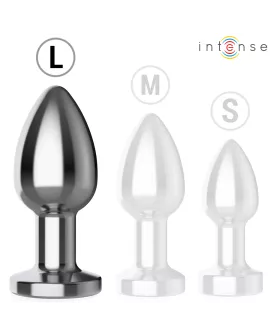 Intense Anal Plug L - Metall 10 Vibrationen Fernbedienung