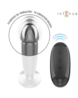 Intense Anal Plug - Metall Dildo 10 Vibrationen Fernbedienung S