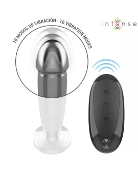 Intense Anal Plug - 10 Vibrationen Metall Dildo Fernbedienung M
