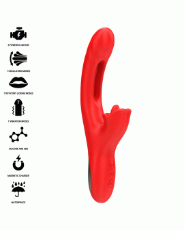 INTENSE - JESSICA MULTIFUNKTIONSVIBRATOR KLITORISSTIMULATION 24,8 CM ROT