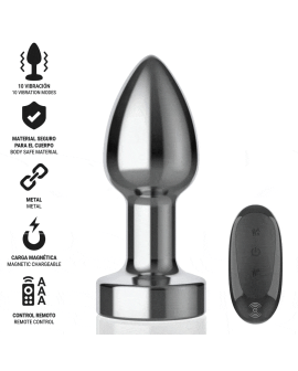 Intense Anal-Plug S - Metall 10 Vibrationen Fernbedienung