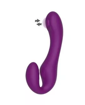 XOCOON Strapless Strap-On Vibrator - Lila mit Fernbedienung