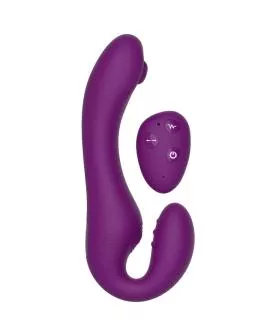 XOCOON Strapless Strap-On Vibrator - Lila mit Fernbedienung