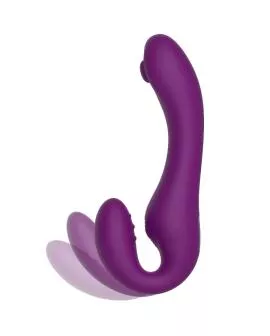 XOCOON Strapless Strap-On Vibrator - Lila mit Fernbedienung