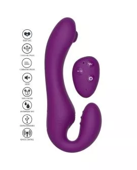 XOCOON Strapless Strap-On Vibrator - Lila mit Fernbedienung