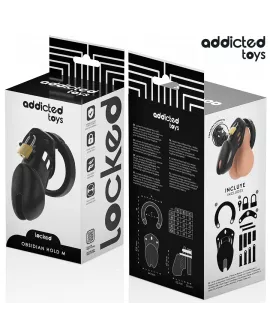 Addicted Toys - Locked Obsidian Hold Peniskäfig Größe M