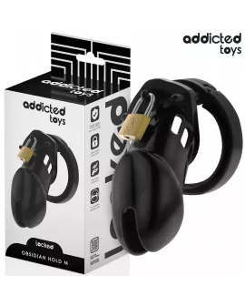 Addicted Toys - Locked Obsidian Hold Peniskäfig Größe M