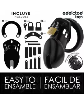 Addicted Toys - Locked Obsidian Hold Peniskäfig Größe M