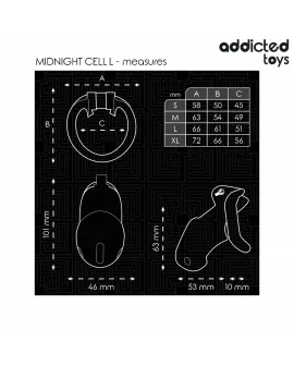 Addicted Toys Locked - Mindnight Cell Peniskäfig Größe L