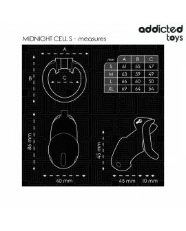 Addicted Toys Locked - Mindnight Cell Peniskäfig S 4,8 cm