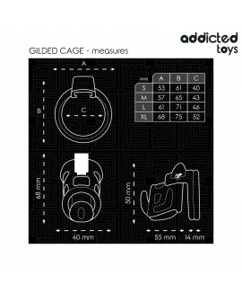 Addicted Toys Locked - Gilden Cage Peniskäfig 8,5 cm
