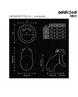 Addicted Toys Locked - Mindnight Cell Peniskäfig 4.2 cm Größe M