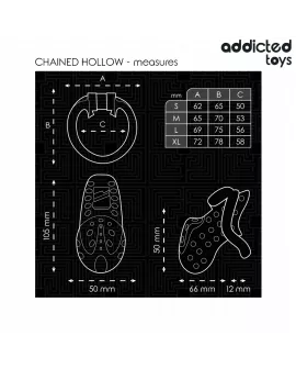 Addicted Toys Locked - Angeketteter Hohlpensikäfig 10,5 cm