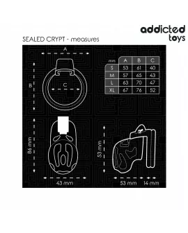 Addicted Toys Locked - Versiegelter Peniskäfig 8 cm
