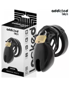 Addicted Toys - Locked Obsidian Hold Peniskäfig Größe S