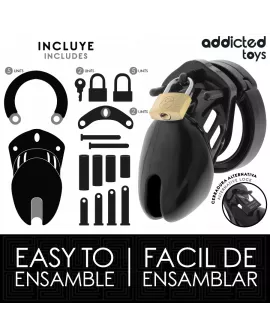 Addicted Toys - Locked Obsidian Hold Peniskäfig Größe S