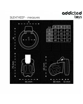 ADDICTED TOYS - Locked Silent Keep Peniskäfig 7,5 cm