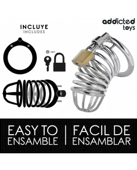 ADDICTED TOYS LOCKED - IRON CELL METALL-PENISKÄFIG GRÖSSE M