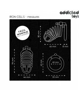 ADDICTED TOYS LOCKED - IRON CELL METALL-PENISKÄFIG 4 CM GRÖSSE S