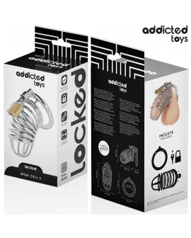 ADDICTED TOYS LOCKED - IRON CELL METALL-PENISKÄFIG 4 CM GRÖSSE S