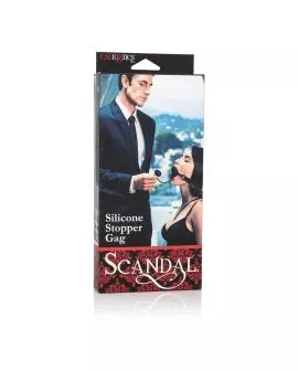 Calexotics Scandal - Gag mit schwarzem Silikon-Plug