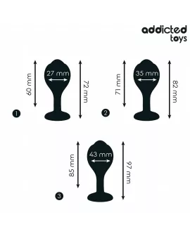 Addicted Toys - 3er-Set Analplug mit Juwel